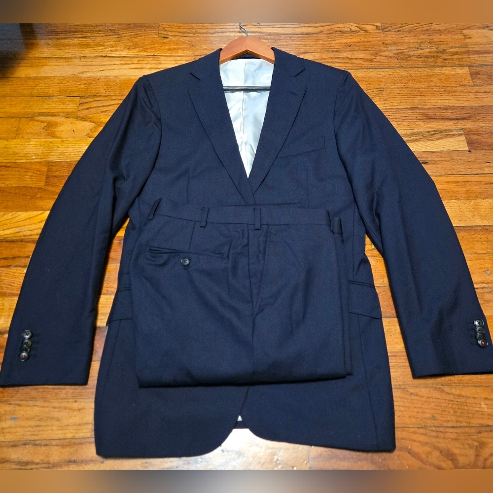 Suitsupply Sienna Int'l Men's Navy Blue DRAGO Super 130s Wool Suit Size 40L